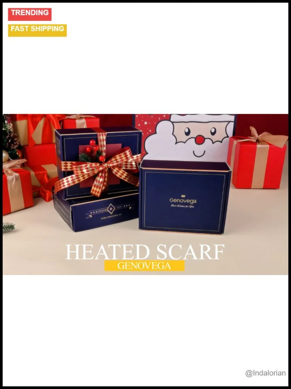 Heated Scarf with Rechargeable Battery - Graphene Electric Neck Shawl for Men